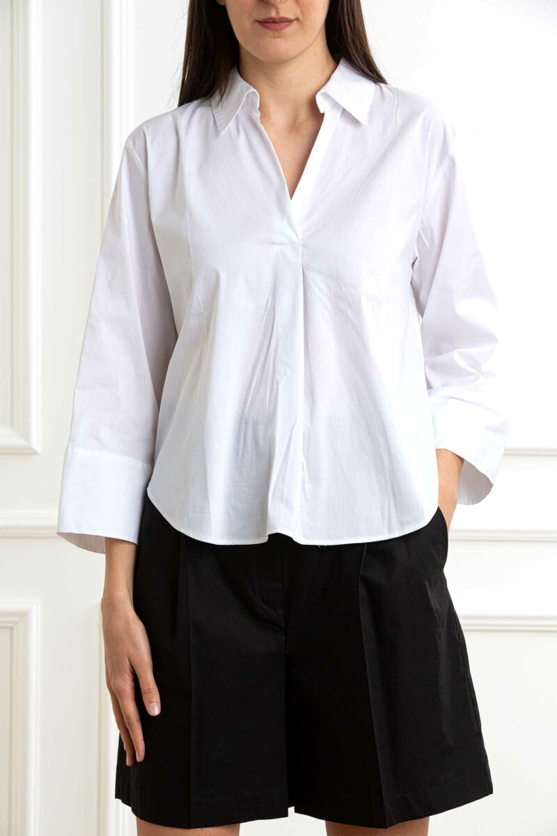 EMME MARELLA-CAMICIA STRETCH UNITO-EMSPEME BIANCO 42