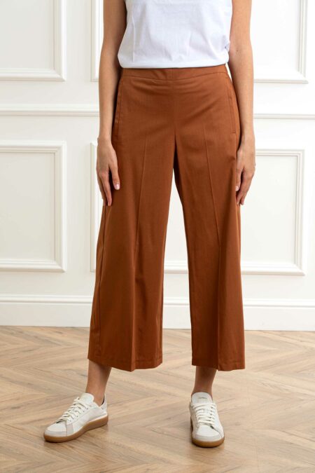 EMME MARELLA-PANTALONE RASO DI COTONE-EMTISBE COCCIO 46
