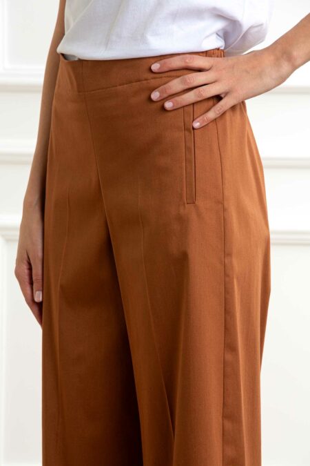 EMME MARELLA-PANTALONE RASO DI COTONE-EMTISBE COCCIO 46