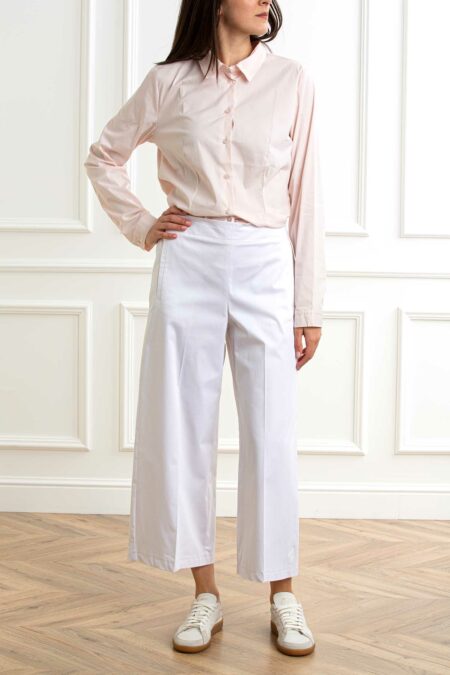 EMME MARELLA-PANTALONE RASO DI COTONE-EMTISBE LATTE 46
