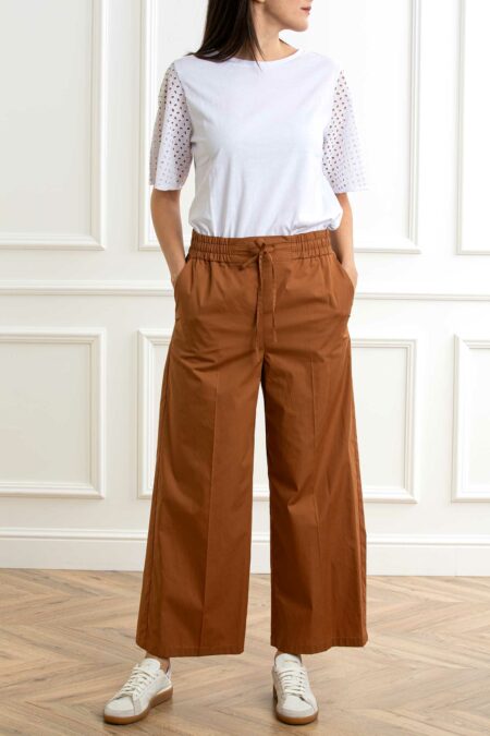 EMME MARELLA-PANTALONE PALAZZO-EMVALETTE COCCIO 44