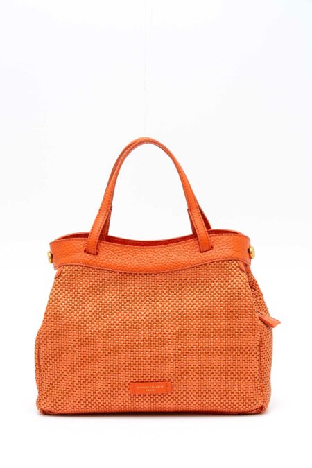 GIANNI CHIARINI FIRENZE-BORSA OTTAVIA PELLE E TESSUTO-GCBS11640CSTTKL CORALLO TU