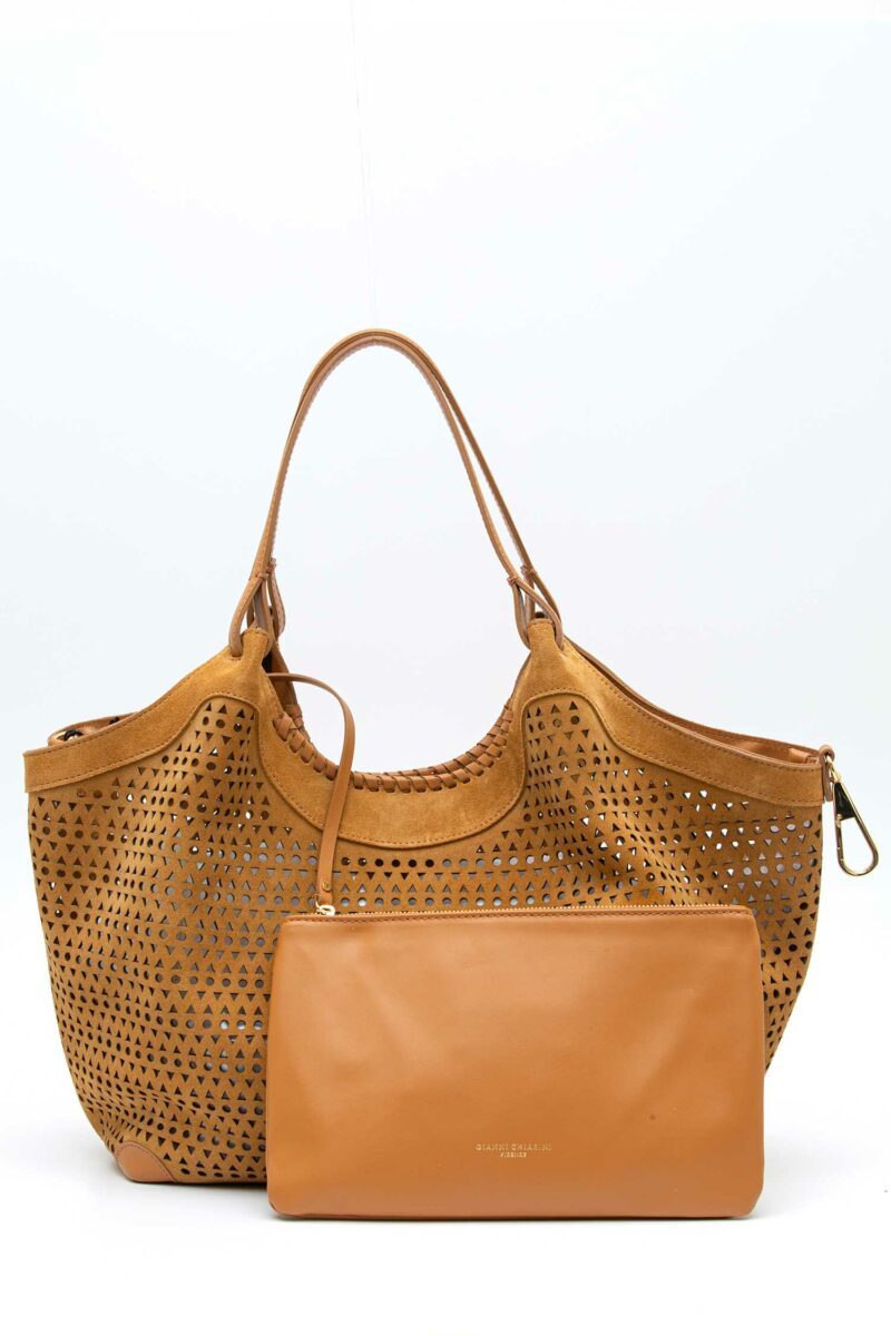 GIANNI CHIARINI FIRENZE-BORSA DUA PELLE-GCBS11682CMLSR PEANUT TU