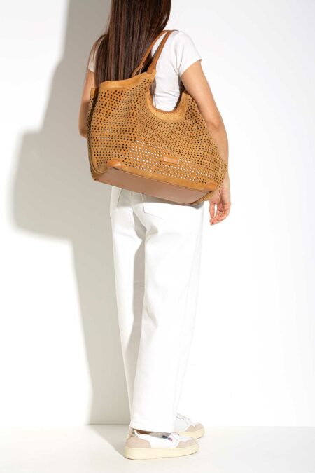 GIANNI CHIARINI FIRENZE-BORSA DUA PELLE-GCBS11682CMLSR PEANUT TU