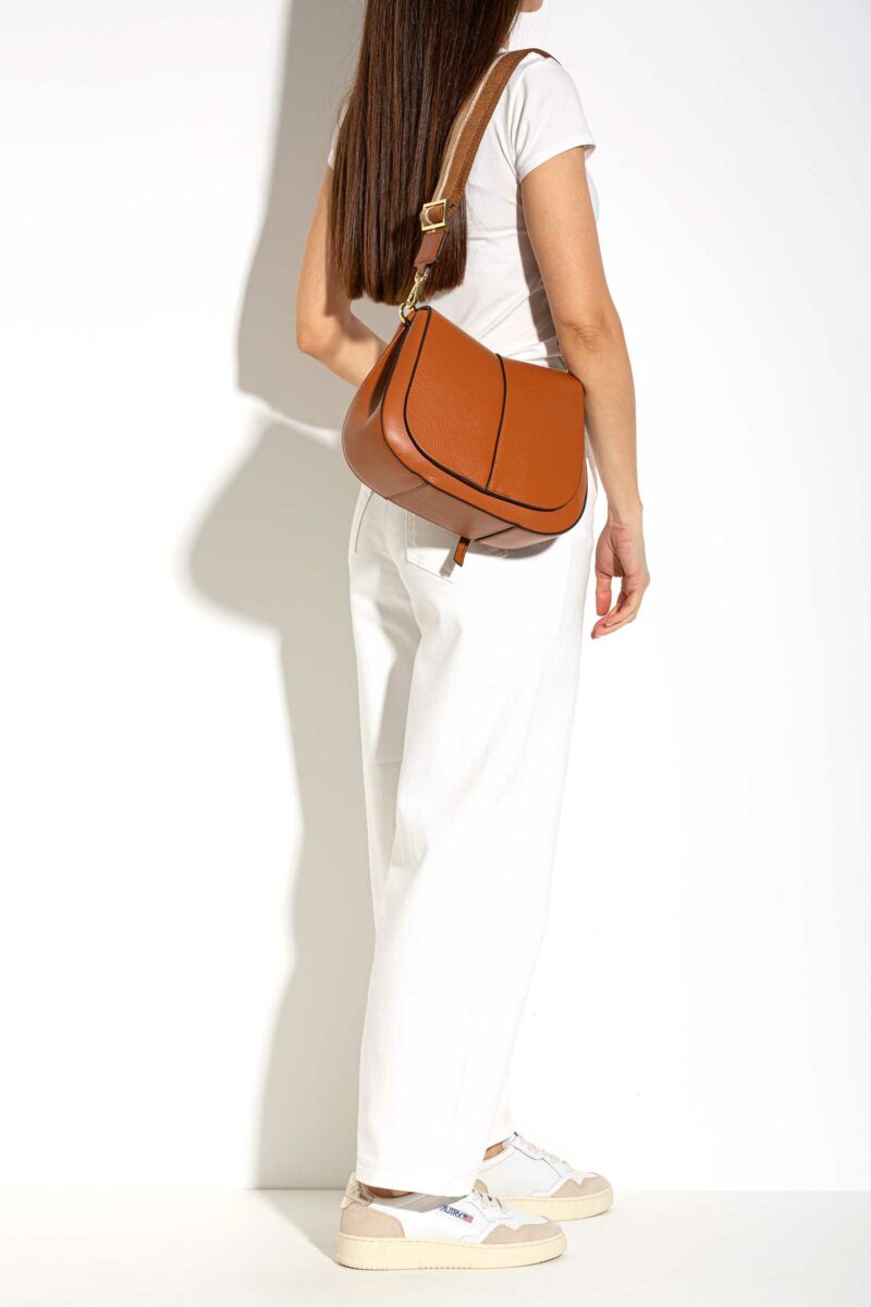 GIANNI CHIARINI FIRENZE-BORSA HELENA ROUND IN PELLE-GCBS6036COMMGRNNA CARAMELLO TU