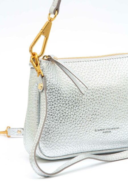 GIANNI CHIARINI FIRENZE-BORSA BROOKE PELLE-GCBS8750TKL SILVER TU
