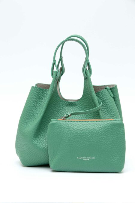 GIANNI CHIARINI FIRENZE-BORSA DUA IN PELLE-GCBS9719RNGDBL MENTA TU