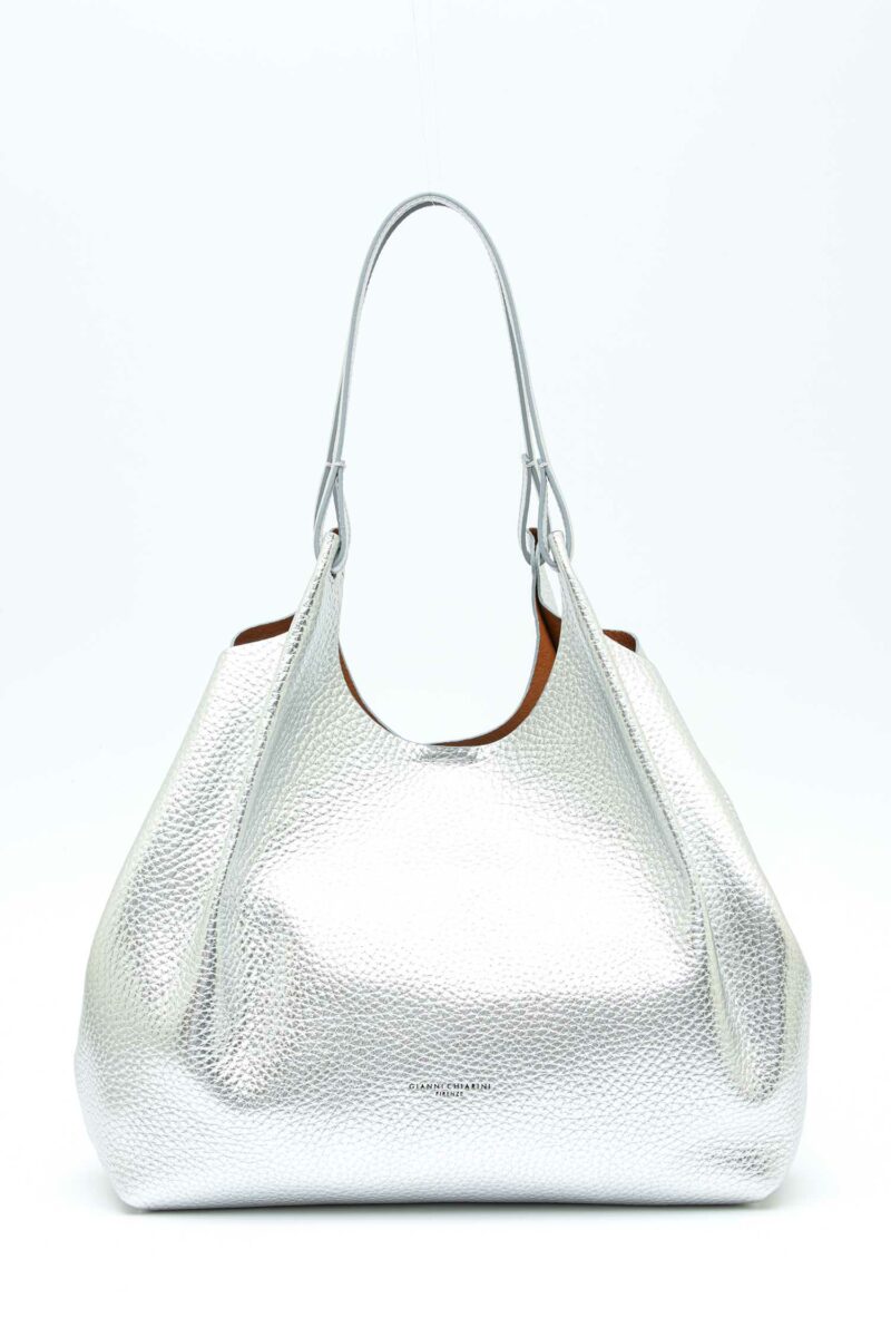 GIANNI CHIARINI FIRENZE-BORSA DUA IN PELLE-GCBS9720RNGDBL SILVER TU