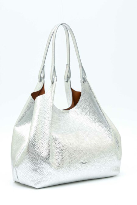 GIANNI CHIARINI FIRENZE-BORSA DUA IN PELLE-GCBS9720RNGDBL SILVER TU