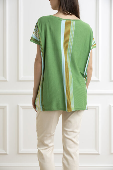 GRAN SASSO-MAGLIA MM MARINARA RIGHE VERT.-GR5726114061 VERDE S