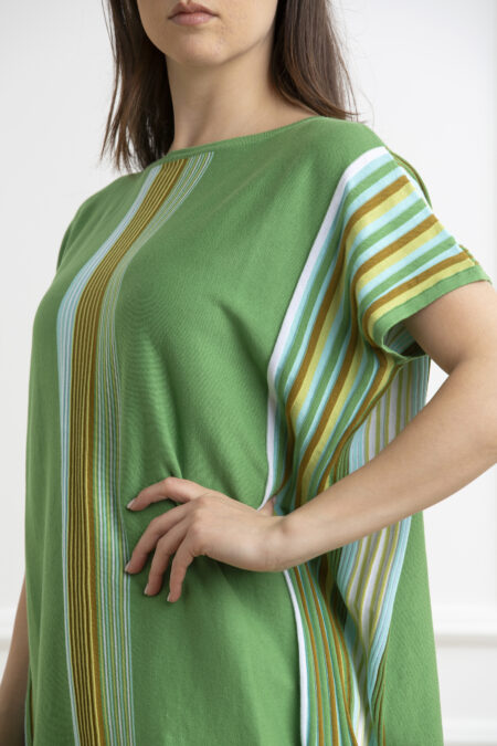 GRAN SASSO-MAGLIA MM MARINARA RIGHE VERT.-GR5726114061 VERDE S