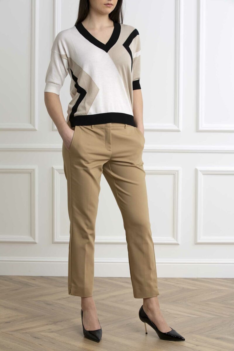 GRAN SASSO-MAGLIA ML A V INTARSIO-GR5920214055 BEIGE 42