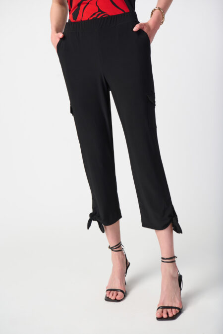 JOSEPH RIBKOFF-PANTALONE JOGGING EFFETTO MAGLIA-JOS241111 NERO 44