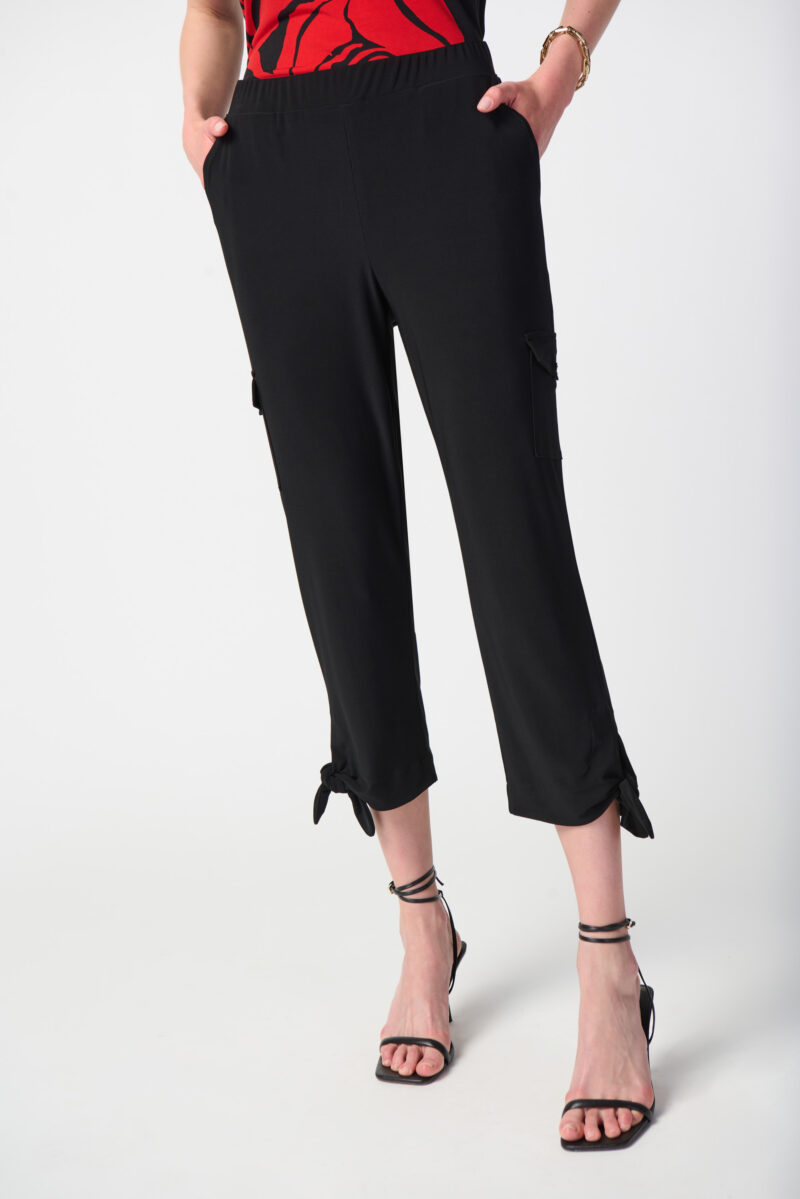 JOSEPH RIBKOFF-PANTALONE JOGGING EFFETTO MAGLIA-JOS241111 NERO 44