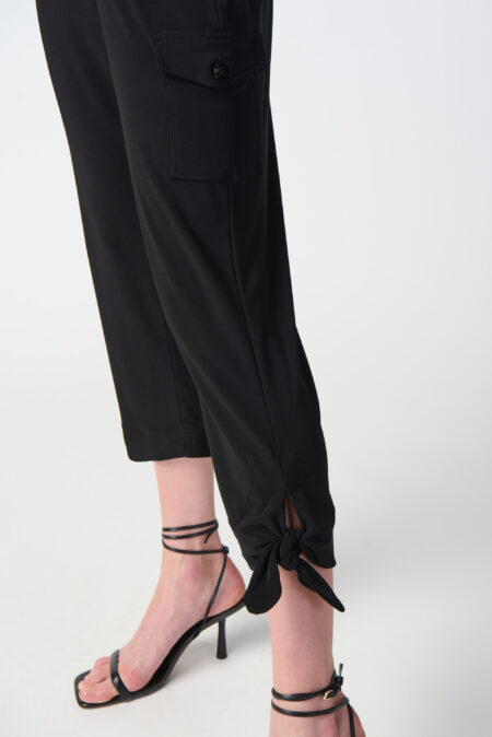 JOSEPH RIBKOFF-PANTALONE JOGGING EFFETTO MAGLIA-JOS241111 NERO 44