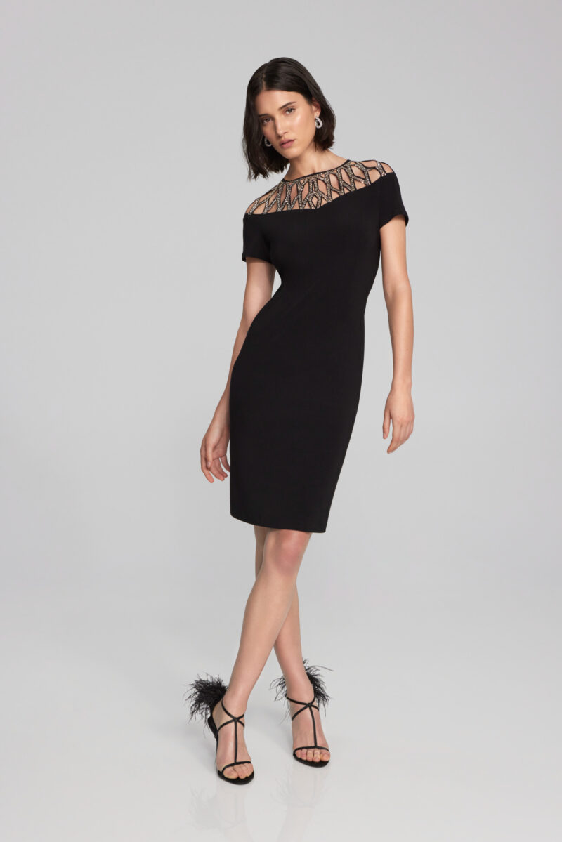 JOSEPH RIBKOFF-ABITO CON RICAMO-JOS241716 BLACK 46