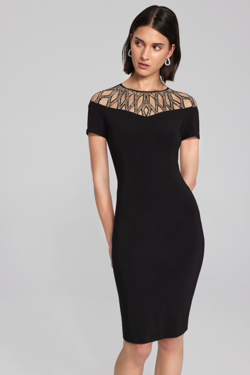 JOSEPH RIBKOFF-ABITO CON RICAMO-JOS241716 BLACK 46
