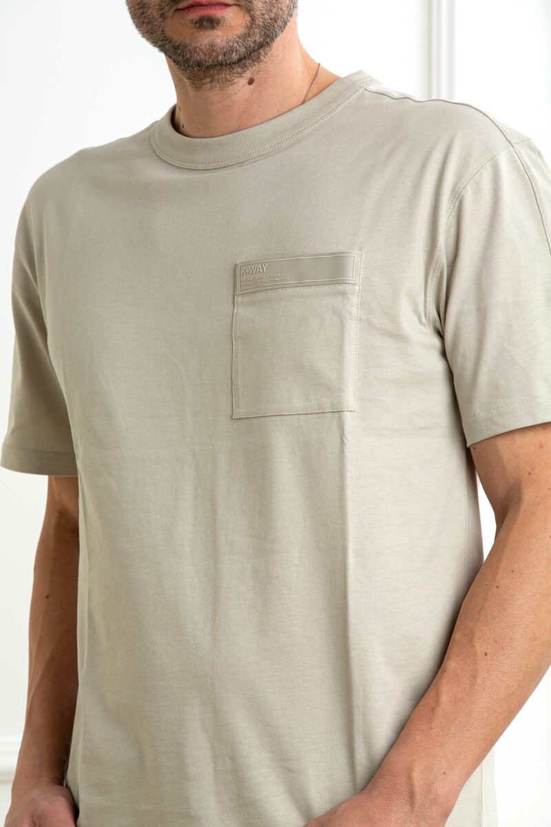 K-WAY-T-SHIRT FANTOME POCKET-KWK2135HW BEIGE S