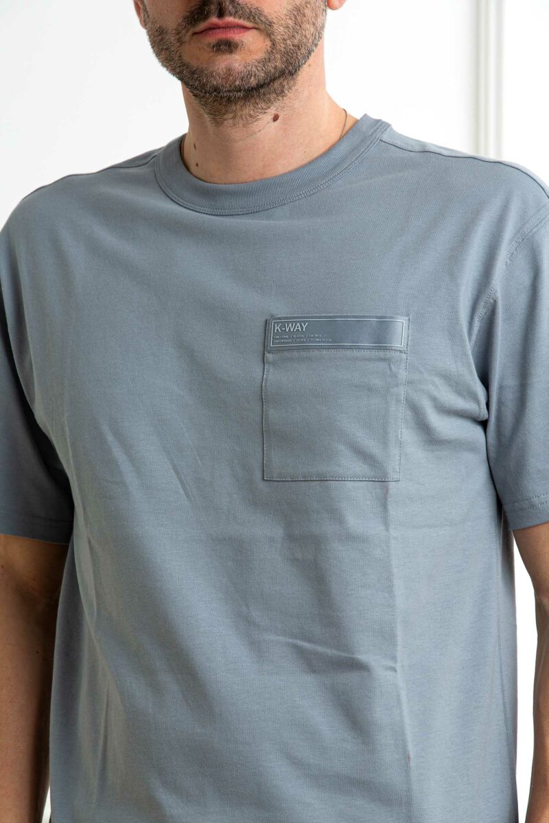 K-WAY-T-SHIRT FANTOME POCKET-KWK2135HW GREYMD S