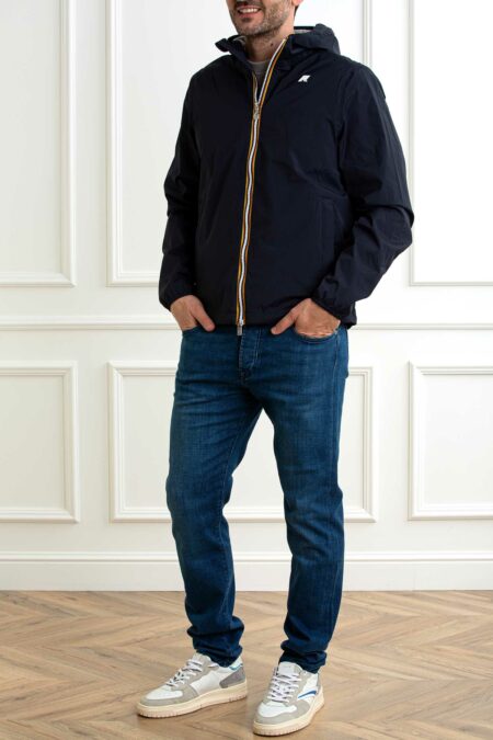 K-WAY-GIUBBOTTO JACK STRETCH NYLON JERSEY-KWK3123UW BLUEDEPHT XXL