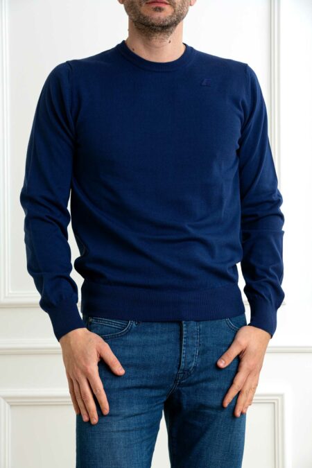 K-WAY-MAGLIA SEBASTIEN COTTON PS-KWK4122YW BLUE XL