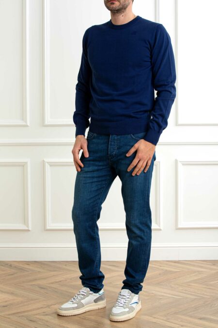 K-WAY-MAGLIA SEBASTIEN COTTON PS-KWK4122YW BLUE XL