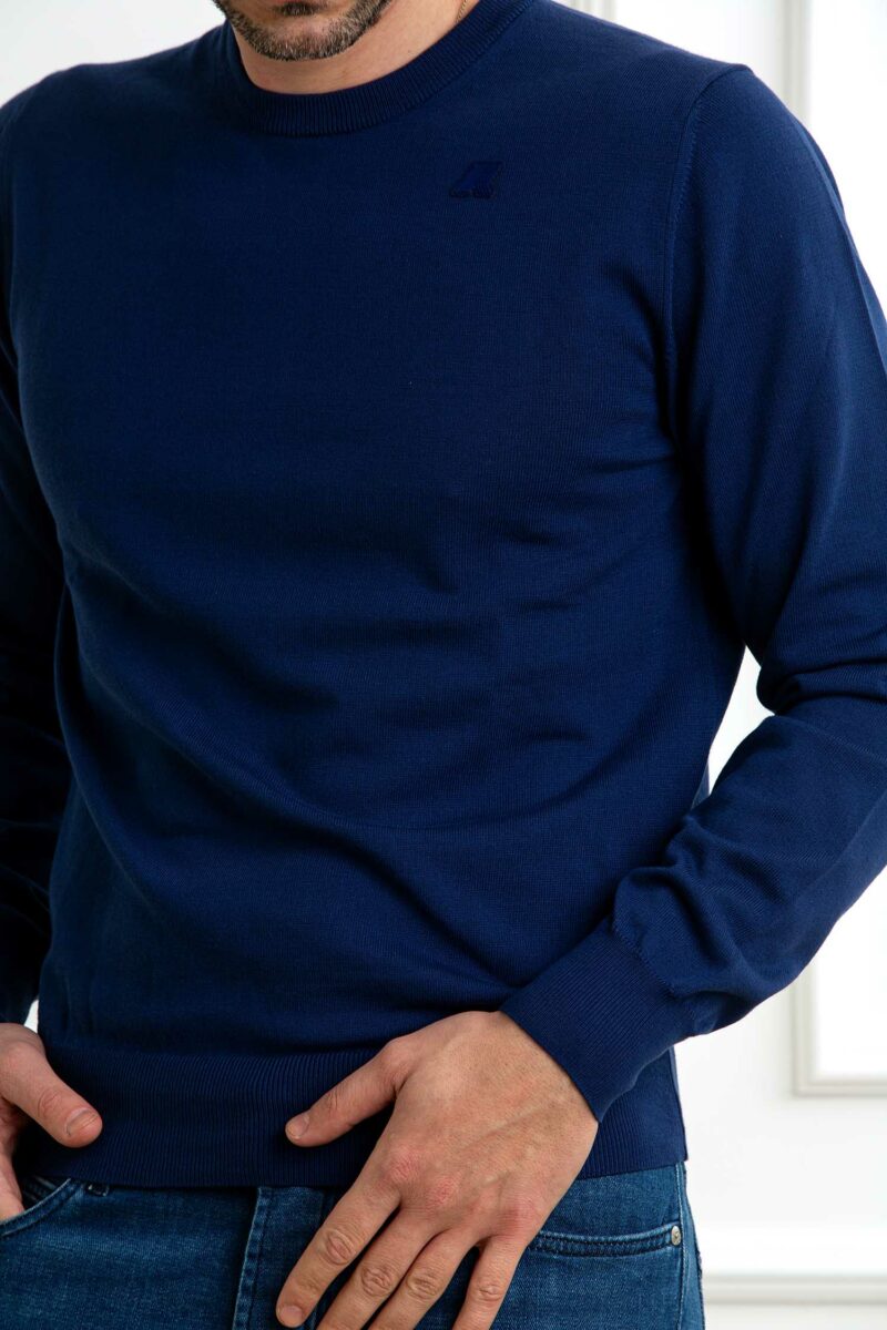 K-WAY-MAGLIA SEBASTIEN COTTON PS-KWK4122YW BLUE XL