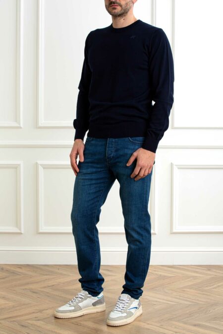 K-WAY-MAGLIA SEBASTIEN COTTON PS-KWK4122YW BLUEDEPHT XXL