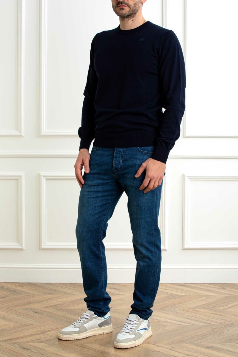 K-WAY-MAGLIA SEBASTIEN COTTON PS-KWK4122YW BLUEDEPHT XXL