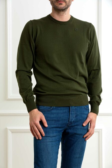 K-WAY-MAGLIA SEBASTIEN COTTON PS-KWK4122YW GREEN XL