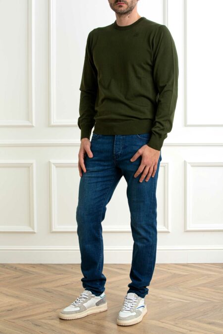 K-WAY-MAGLIA SEBASTIEN COTTON PS-KWK4122YW GREEN XL