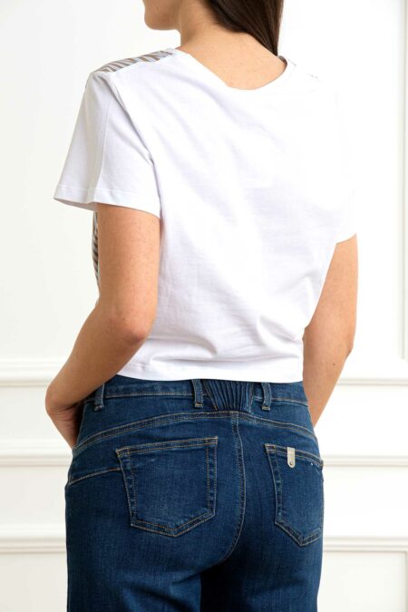 LIU JO-T-SHIRT MODA M/C-LJWA5157J6308 BIANCO XS