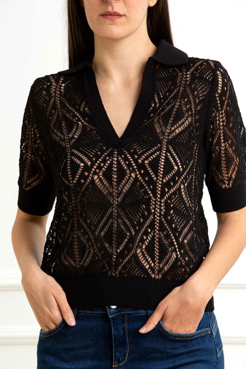 LIU JO-MAGLIA CHIUSA M/C-LJWA5215MS007 NERO XS