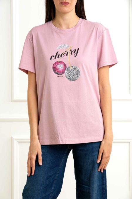 LIU JO-T-SHIRT MODA M/C-LJWA5343JS923 ROSE XS