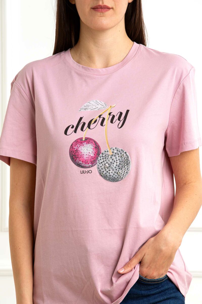 LIU JO-T-SHIRT MODA M/C-LJWA5343JS923 ROSE XS