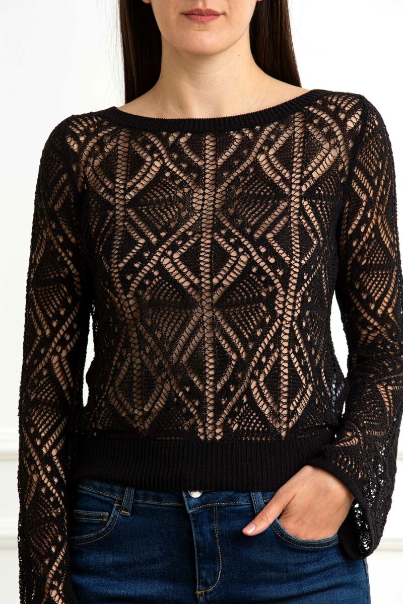 LIU JO-MAGLIA CHIUSA M/L-LJWA5518MS007 NERO XS