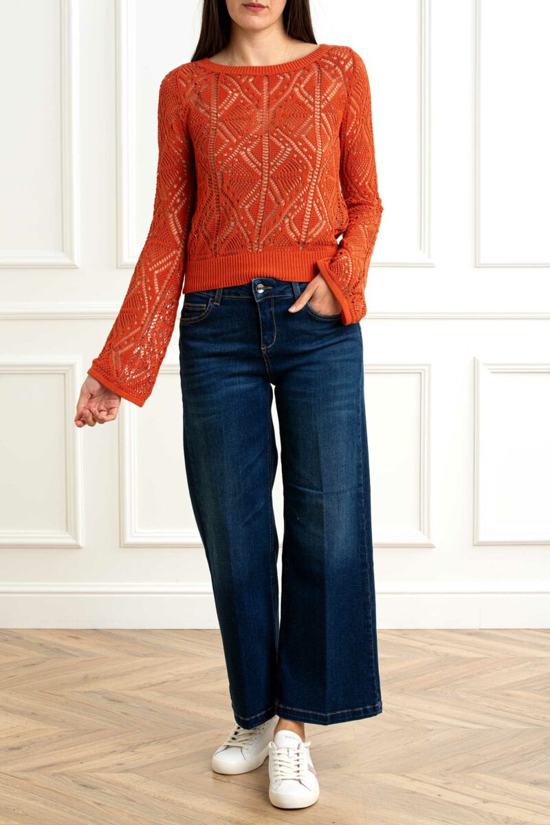 LIU JO-MAGLIA CHIUSA M/L-LJWA5518MS007 TERRACOTTA XS