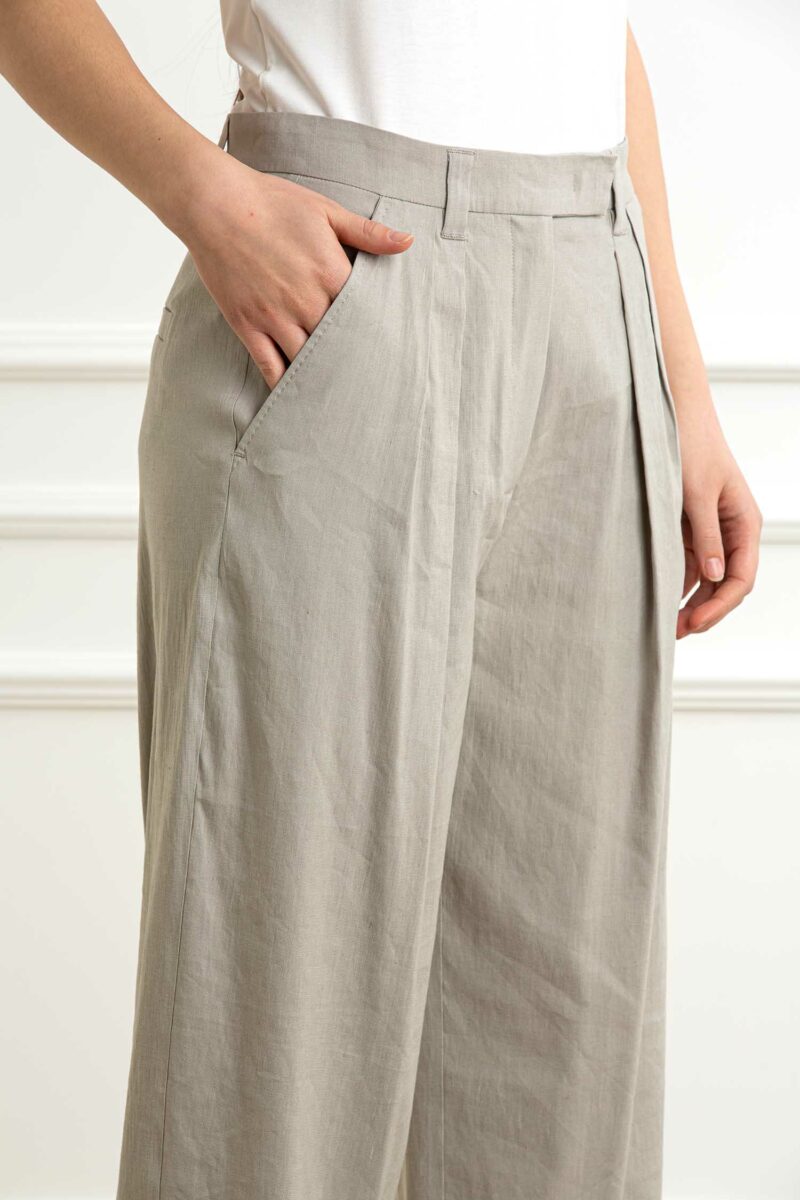 MARELLA-PANTALONE LARGO LINO-MAAGITO SABBIA 40