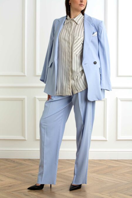 MARELLA-CAMICIA VISCOSA FLUIDA-MABALLATA GESSATO 42