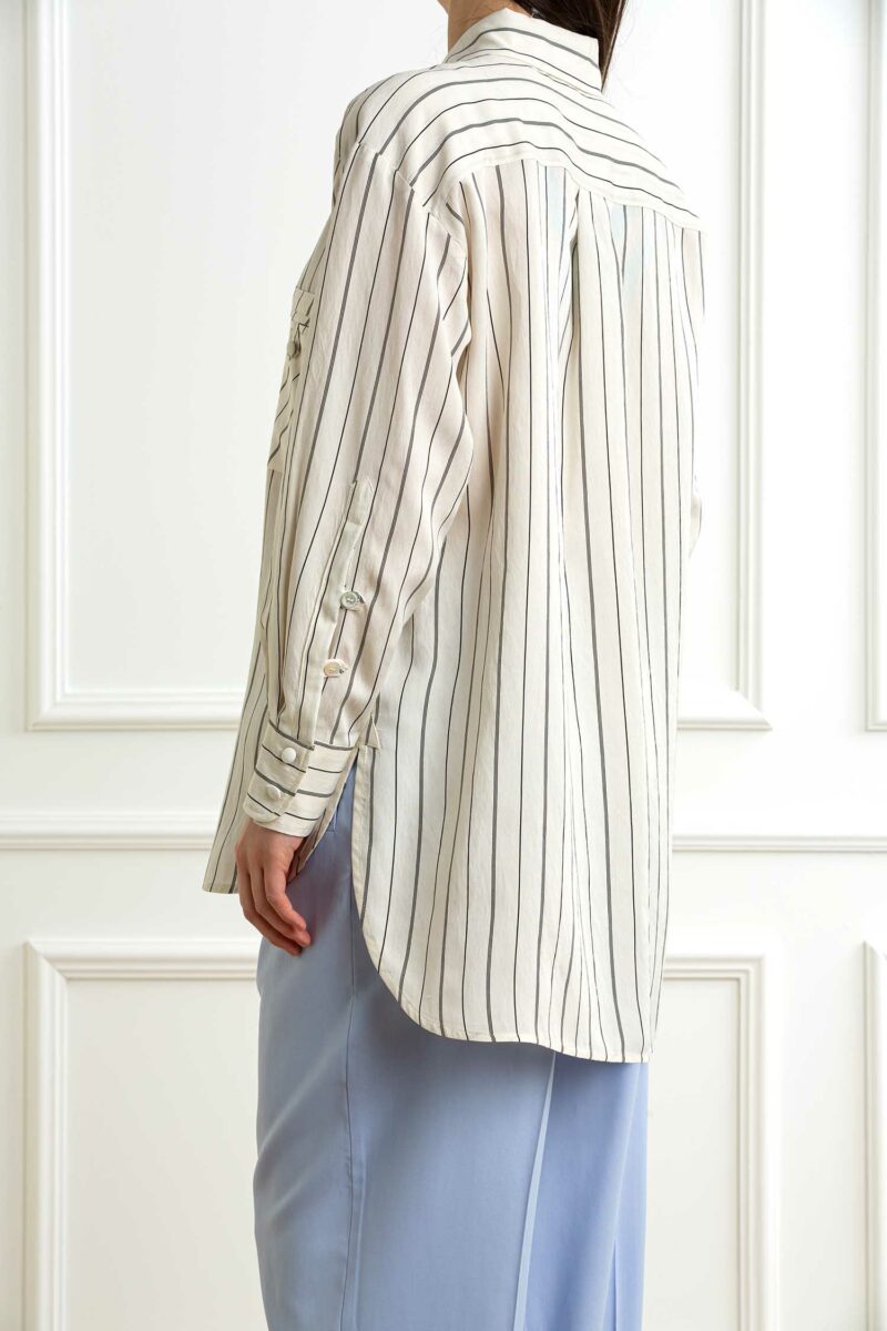MARELLA-CAMICIA VISCOSA FLUIDA-MABALLATA GESSATO 42