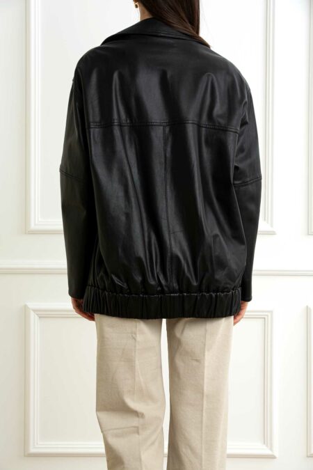 MARELLA-GIACCA IN PELLE-MABOMBER NERO 40
