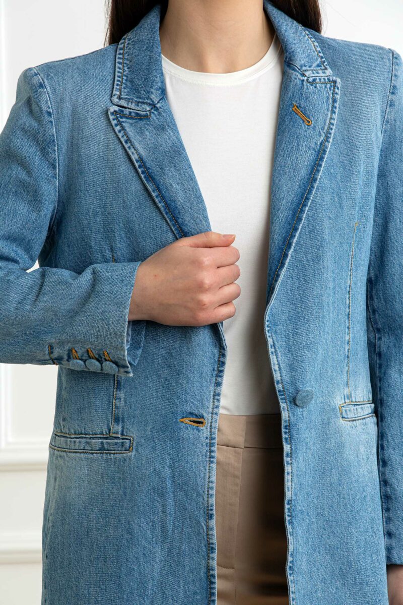 MARELLA-GIACCA IN DENIM-MADENIM BLUE 44