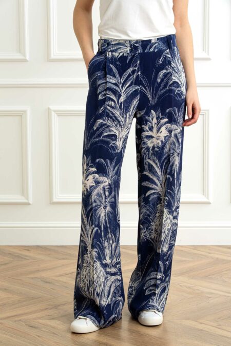 MARELLA-PANTALONE CREPE DE CHINE DI SETA-MAFAITI PALMIZIO 44