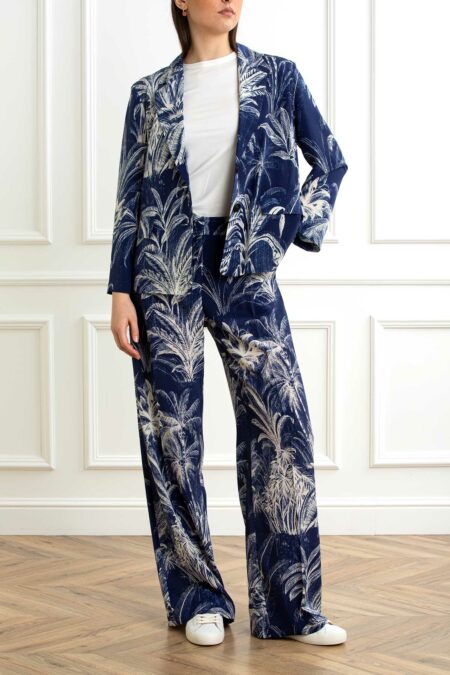 MARELLA-PANTALONE CREPE DE CHINE DI SETA-MAFAITI PALMIZIO 44