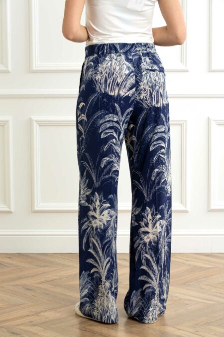 MARELLA-PANTALONE CREPE DE CHINE DI SETA-MAFAITI PALMIZIO 44