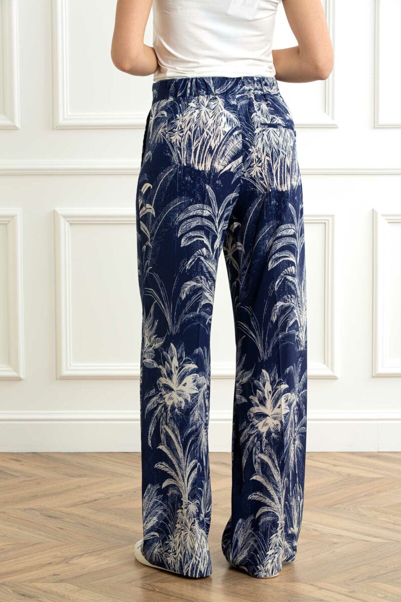 MARELLA-PANTALONE CREPE DE CHINE DI SETA-MAFAITI PALMIZIO 44