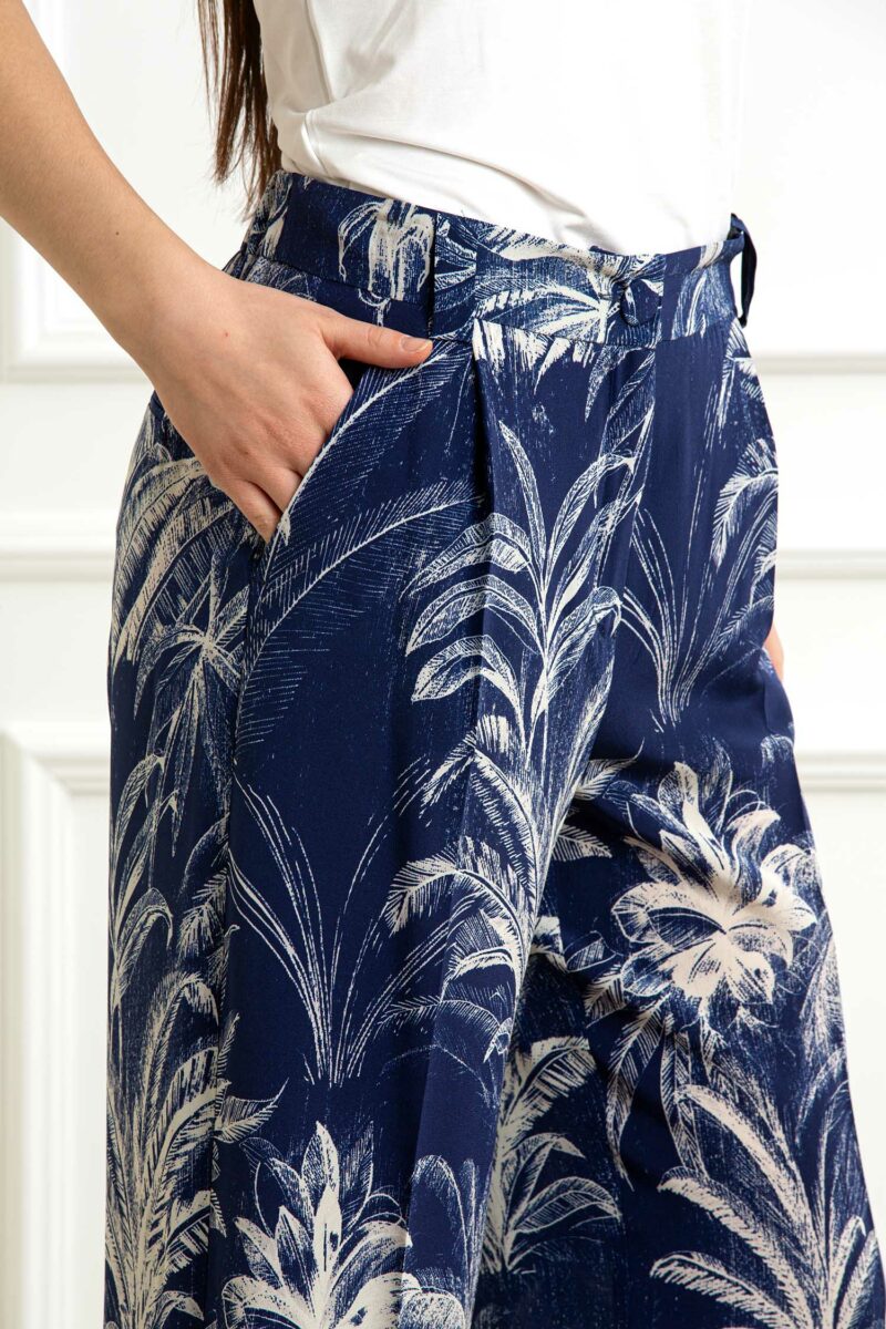 MARELLA-PANTALONE CREPE DE CHINE DI SETA-MAFAITI PALMIZIO 44