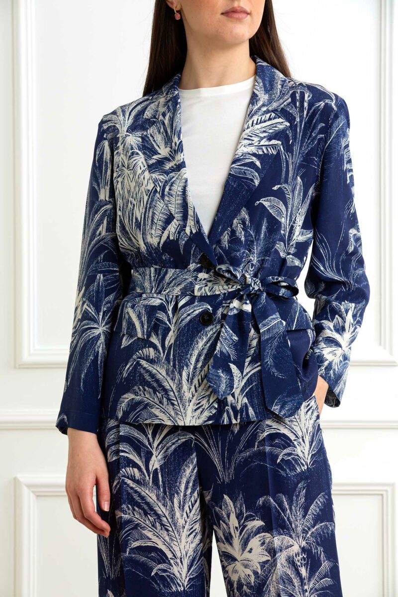 MARELLA-BLAZER CREPE DE CHINE DI SETA-MALIVIA PALMIZIO 40