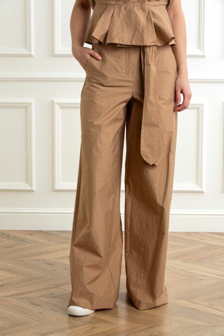 MARELLA-PANTALONE TAFFETAS COTONE-MALUCA TABACCO 44