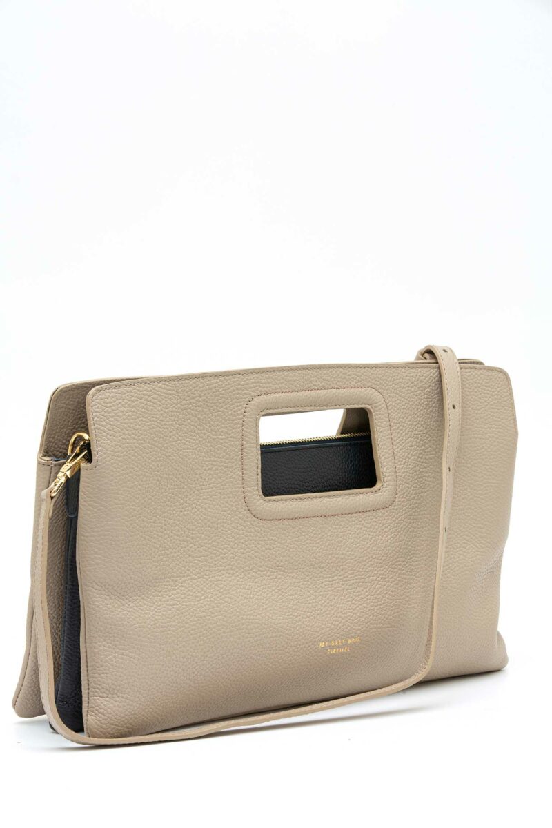 MY BEST BAG-BORSA PELLE SOFFIETTO VITTORIA-MYB259125SS GRANITE TU